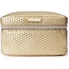 image:imageLAURA GELLER Train Case Makeup Organizer With Brush Holders  Amazon Exclusive Champagne Gold