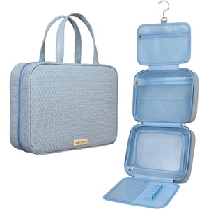 image:imageLAURA GELLER NEW YORK Folding Hanging Travel Makeup Bag Powder Blue