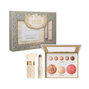 image:imageLAURA GELLER Own Your Age Makeup Set  Amazon Exclusive  AllinOne Face Palette Hydrating Lip Color Balm and Retractable Travel Friendly Kabuki Brush