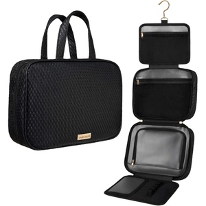 image:imageLAURA GELLER NEW YORK Folding Hanging Travel Makeup Bag Champagne GoldBlack